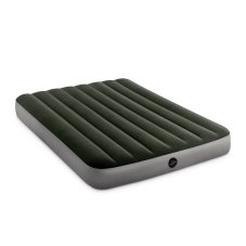 Акция! Кровать надувная DOWNY BED, (fiber-tech) встр ножной насос, 137x191x25см, ПВХ, 64762 INTEX